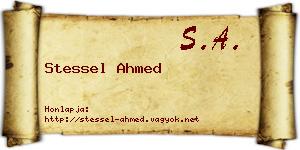 Stessel Ahmed névjegykártya